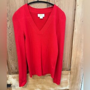 Anthropologie Red Sweater